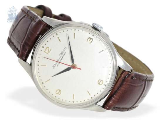 Armbanduhr: sehr schöne, große vintage Herrenuhr in Edelstahl, IWC mit Zentralsekunde, Baujahr 1958 - фото 1
