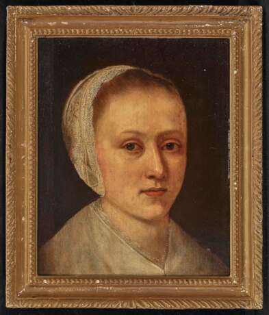 Niederlande, 17. Jahrhundert. Bildnis einer jungen Frau mit Haube - photo 2