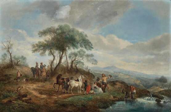 Wouwerman, Philips, Nachfolge. Rast bei der Falkenjagd - photo 1