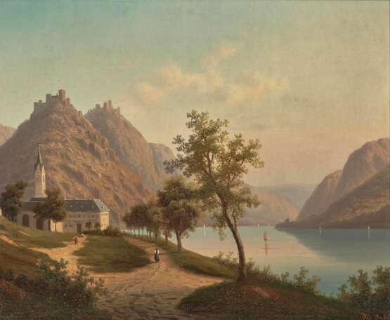Deutsch, 1. Hälfte 19. Jahrhundert. Blick auf Kloster Bornhofen am Rhein - photo 1