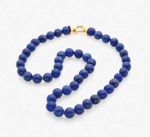 Lapis Lazuli-Kette mit Goldschließe - photo 1