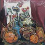 “Embroidered towel” Canvas Oil paint Expressionist Still life 2009 - photo 1