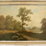HEINRICH EDUARD HEYN, Am Weiher vorbei, Öl auf Platte, 2. Hälfte 19. Jahrhundert. - Foto 2