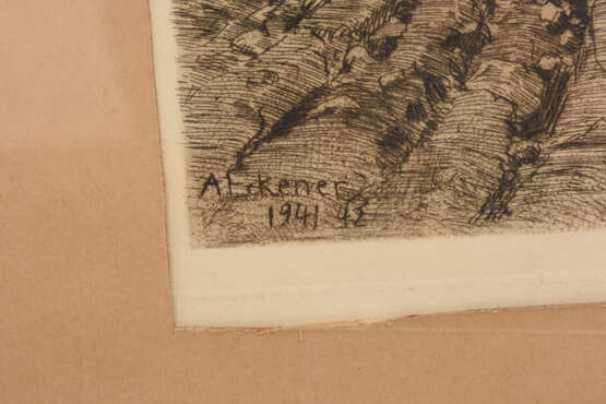 ALEXANDER ECKENER, Pferdegespann mit Pflug, Radierung auf Papier, signiert und datiert, 19. Jahrhundert - photo 3