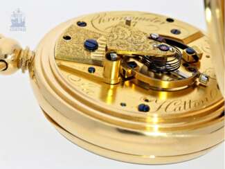 Taschenuhr: bedeutendes englisches Taschenchronometer, Chronometermacher James Hatton London No.377, um 1800/1851