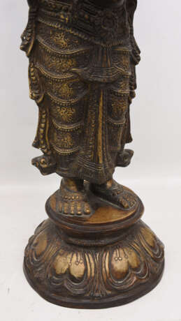 LAKSHMI SKULPTUR, Bronze, Indien, 19. Jahrhundert - Foto 3