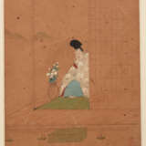 UNBEKANNETR KÜNSTLER, drei Miniaturmalereien, Seidenpapier im Passepartout, Japan, anfang 20. Jahrhundert - фото 4