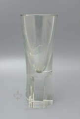 Soviet glass flower vase 
