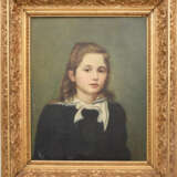 UNBEKANNTER KÜNSTLER, Portrait eines Mädchens, Öl/Leinwand, 19. Jahrhundert - photo 1