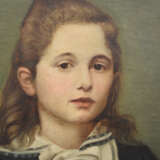 UNBEKANNTER KÜNSTLER, Portrait eines Mädchens, Öl/Leinwand, 19. Jahrhundert - Foto 2