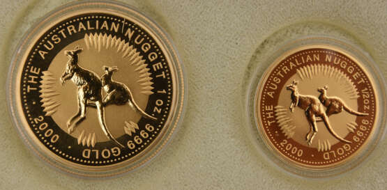 GOLDMÜNZEN, Konvolut 8 diverse Münzen u.a. Australian Nugget, 20. Jahrhundert (3) - Foto 2
