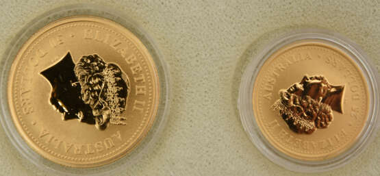 GOLDMÜNZEN, Konvolut 8 diverse Münzen u.a. Australian Nugget, 20. Jahrhundert (3) - photo 11