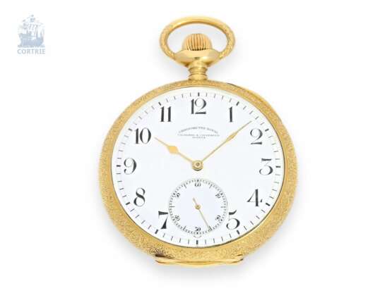 Taschenuhr: sehr seltenes Taschenchronometer von Vacheron & Constantin, Chronometer Royal No.344763 mit Sondergehäuse, ca.1912 - Foto 1