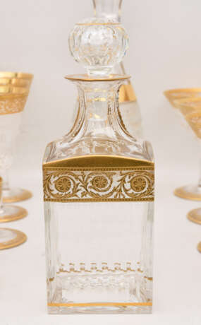 SAINT LOUIS, Exklusive Kristalgläser der Serie "Thistle Gold", Frankreich, 20. Jahrhundert - photo 9