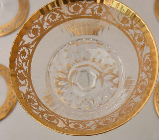 SAINT LOUIS, Exklusive Kristalgläser der Serie "Thistle Gold", Frankreich, 20. Jahrhundert - фото 15