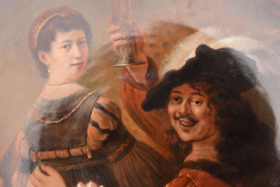 KPM, Wandteller nach dem Bild von Rembrand mit seiner Frau, Deutschland, Mitte 20. Jh - Foto 4