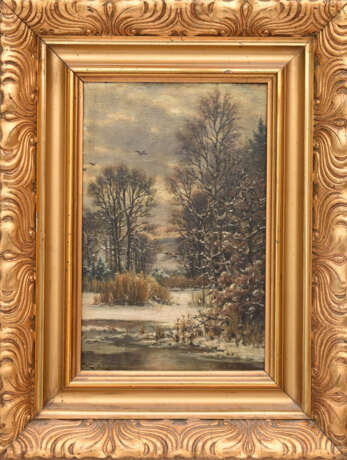 UNBEKANNTER KÜNSTLER, Winterlandschaft, Öl/Platte, 20. Jh - photo 1