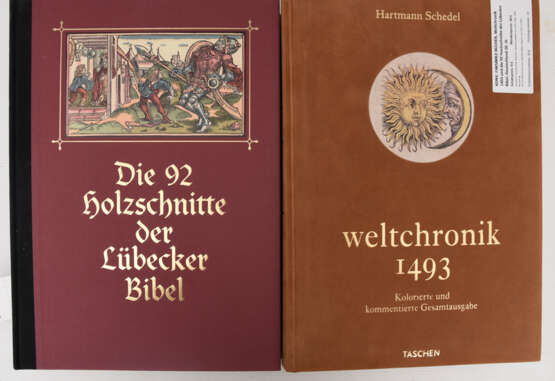 KONV. FAKSIMILE BÜCHER, Weltchronik 1493 und die 92 Holzschnitte der Lübecker Bibel. Deutschland 20. Jh - photo 1
