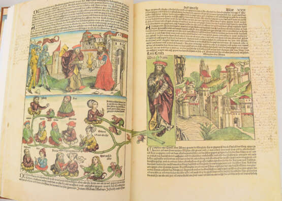 KONV. FAKSIMILE BÜCHER, Weltchronik 1493 und die 92 Holzschnitte der Lübecker Bibel. Deutschland 20. Jh - photo 2