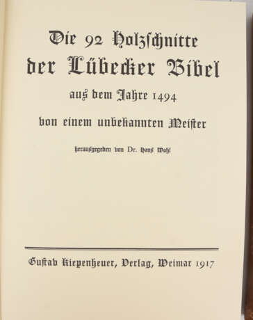KONV. FAKSIMILE BÜCHER, Weltchronik 1493 und die 92 Holzschnitte der Lübecker Bibel. Deutschland 20. Jh - Foto 5