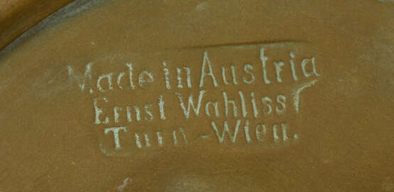 ERNST WAHLISS, Jugenstil Zierteller, Turn-Wien, 20. Jahrhundert - фото 3