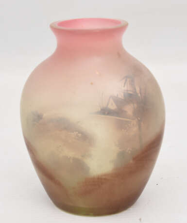 DAUM NANCY, Kleine bemalte Vase, Frankreich, 20. Jh - Foto 3