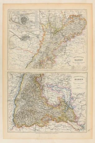 KONV. GRAFIKEN, Darunter Kriegszenen und zwei Landkarten., 19. Jahrhundert - фото 4