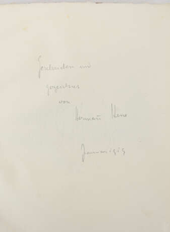 HERMANN HESSE, Gedichte-Originalmanuskript mit Aquarellen. Deutschland, Januar, 1919. - photo 20