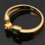 DAMENRING u.BROSCHE, Opal/Smaragd/Brilliant, 750/585er Gelbgold - фото 4