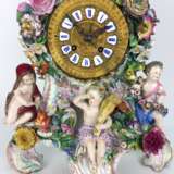 Wunderschöne Pendule / Große Kaminuhr / Portaluhr / Aufsatzuhr: Meissen Porzellan, "Vier Jahreszeiten", um 1860, 1. Wahl - photo 8