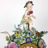 Wunderschöne Pendule / Große Kaminuhr / Portaluhr / Aufsatzuhr: Meissen Porzellan, "Vier Jahreszeiten", um 1860, 1. Wahl - фото 10