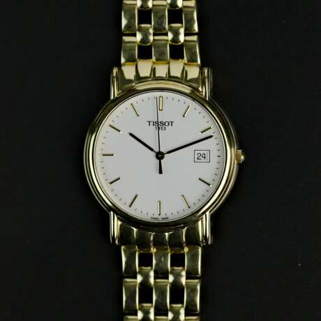 Herrenarmband-Uhr, Tissot / Schweiz, Gelb-Gold 750 / 18 Karat, neuwertig, wohl ungetragen. - photo 1