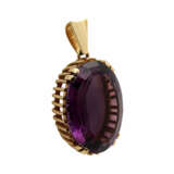 Anhänger mit sehr großem Amethyst, - photo 2