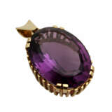 Anhänger mit sehr großem Amethyst, - photo 3