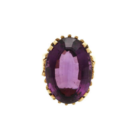 Ring mit großem Amethyst, - photo 1