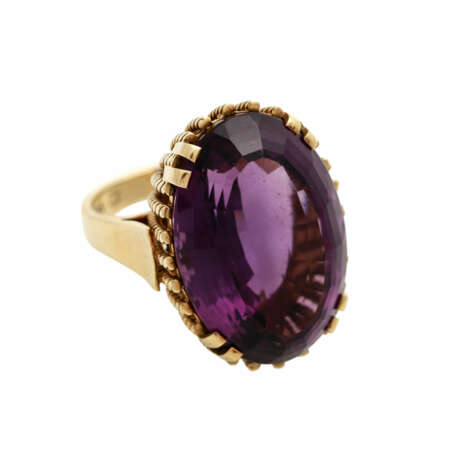 Ring mit großem Amethyst, - photo 2