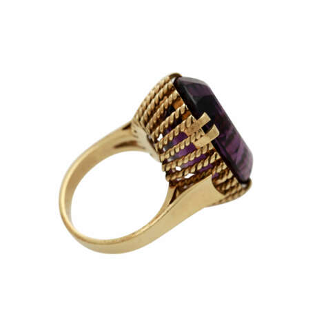 Ring mit großem Amethyst, - photo 3