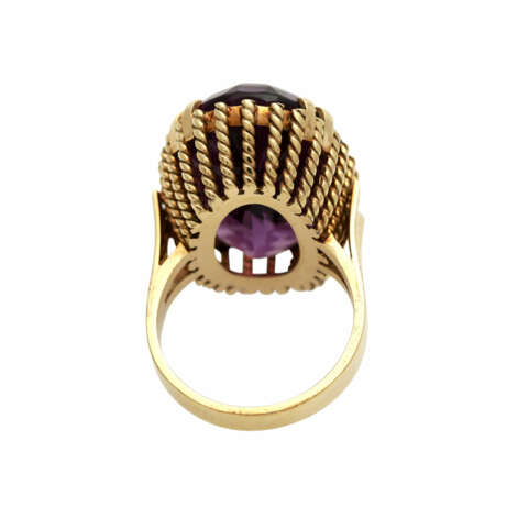 Ring mit großem Amethyst, - photo 4