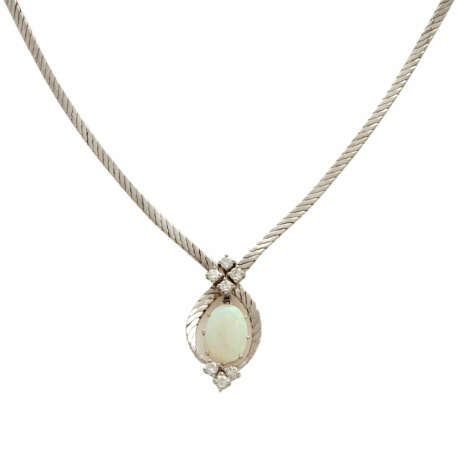 Collier mit einem ovalen Opal, ca. 12 x 9 mm - фото 2