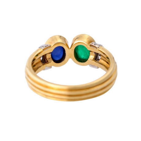 LAUDIER Ring mit 2 ovalen Cabochons, - photo 4