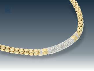 Chain/necklace: decorative necklace with diamonds, 18K Gold