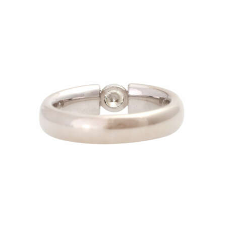 Solitär-Bandring mit Brillant, ca. 0,38 ct (punz.), - photo 4