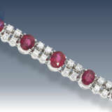 Armband: vintage Rubin/Diamant-Armband, hochwertige Goldschmiedearbeit, Rubine von ausgezeichneter Qualität - Foto 1