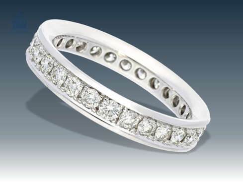 Кольцо: белый золотистый, очень качественные блестяще-Memoire-золото кованое кольцо, приблизительно 1,12 ct, классный ювелир Brahmfeld & Gutruf Гамбург - фото 1