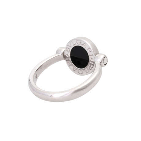 BULGARI Flip Ring Onyx und Diamanten, - photo 4