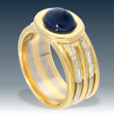 Ring: hochfeiner, wertvoller Saphir/Diamant-Goldschmiedering, 18K Gold - photo 1
