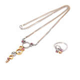 Set: 1 Collier und 1 Damenring mit Brillantbesatz - Foto 1