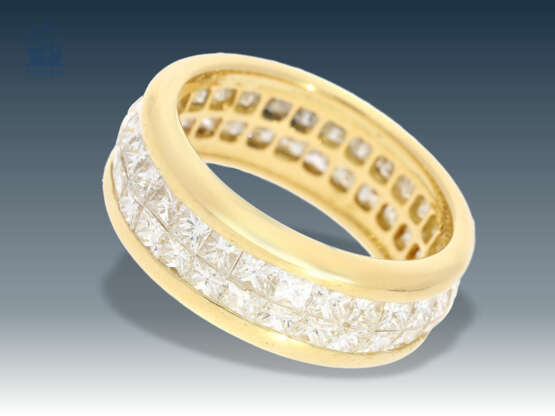Ring: ungewöhnlicher, sehr hochwertiger Diamant-Memoirering, invisible-setting, ca. 3ct - Foto 1