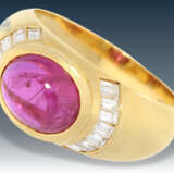 Ring: attraktiver, hochwertiger Rubin/Diamantring, 18K Gold - photo 1