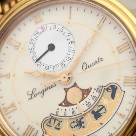 LONGINES Planetarium Armbanduhr, ca. 1980/90er Jahre. Gold 18K. - photo 5